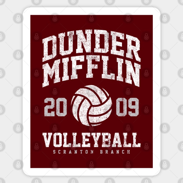 Dunder Mifflin Volleyball - Scranton Branch Sticker by huckblade